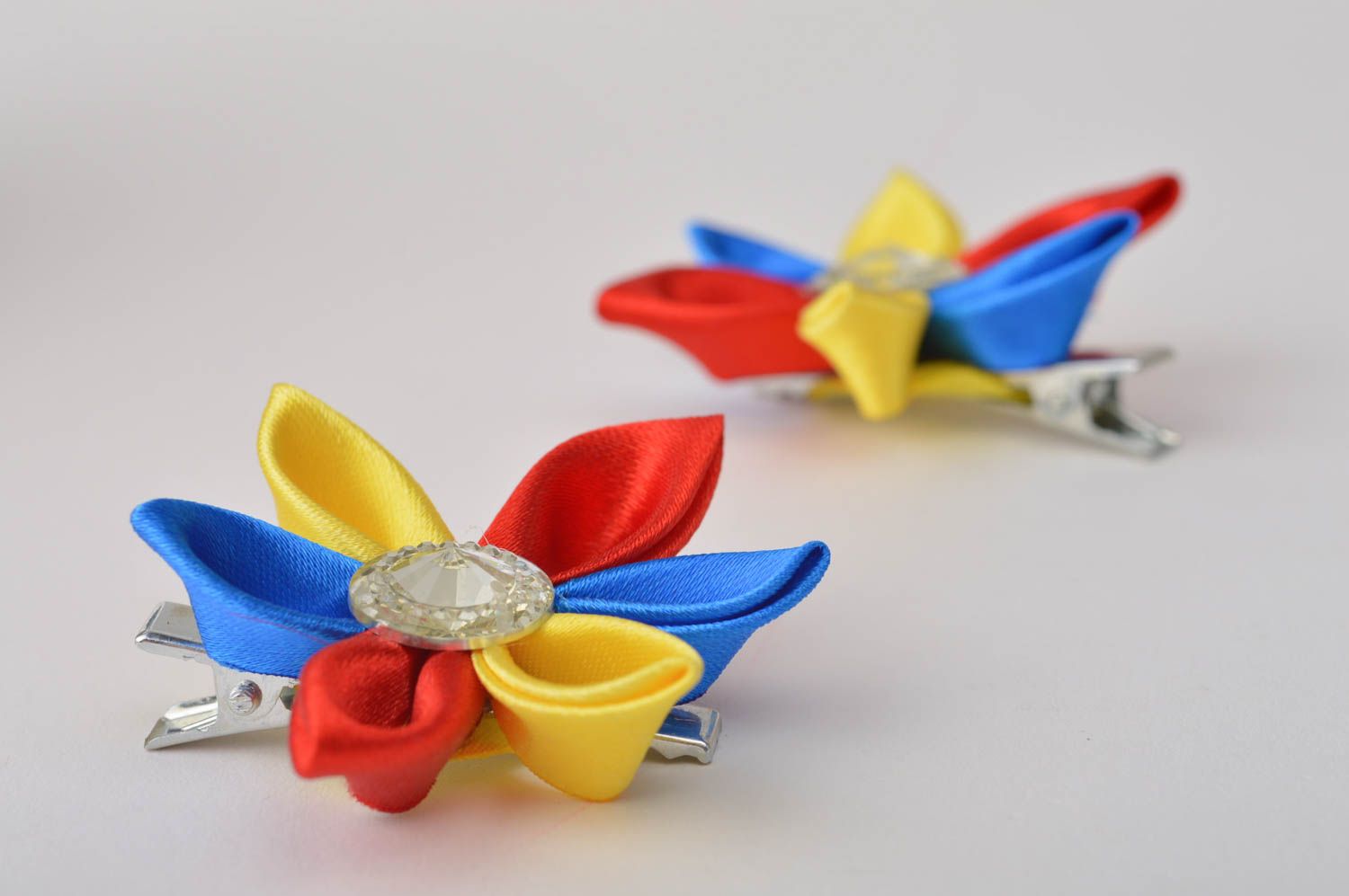 Pinzas de pelo artesanales accesorios para niñas regalo original Arco iris foto 5