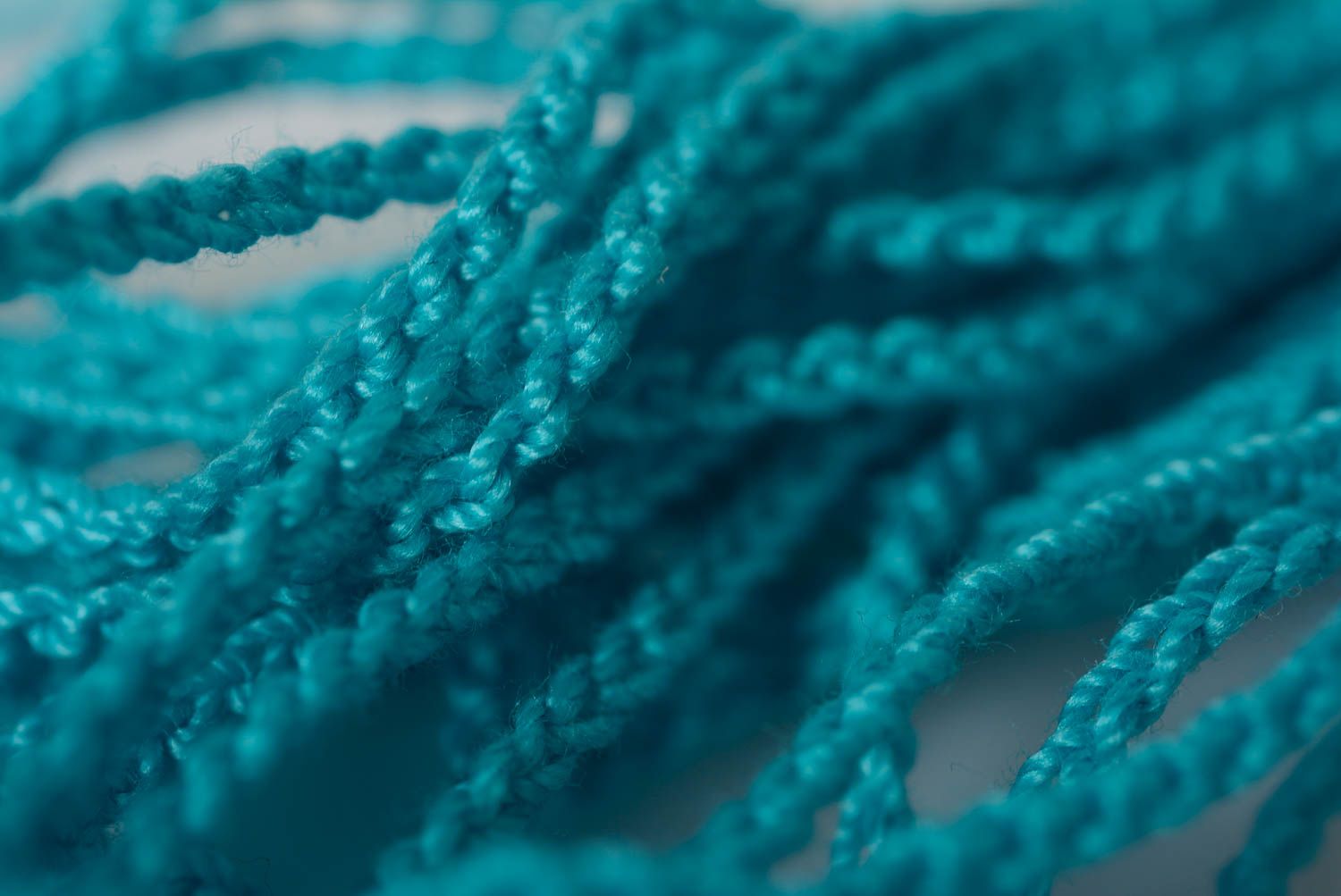 Handmade Collier aus Glasperlen und Glaskugeln auf Baumwollschnur in Blau foto 3