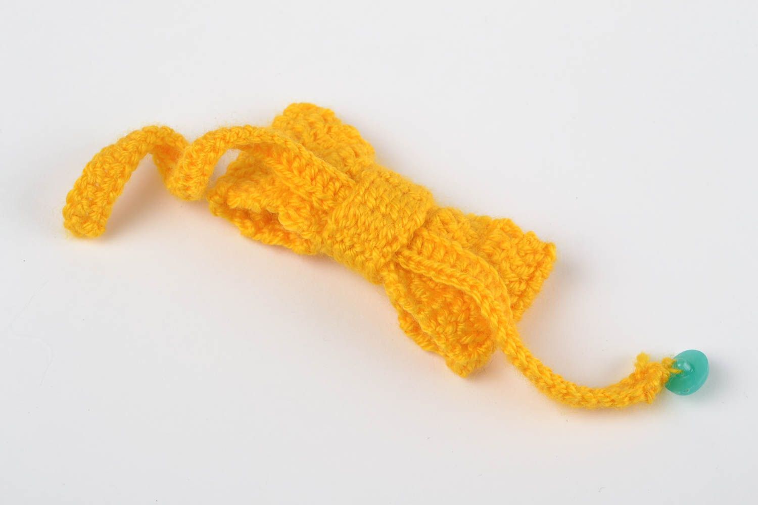 Noeud papillon enfant fait main Vêtement enfant tricoté au crochet fil acrylique photo 5