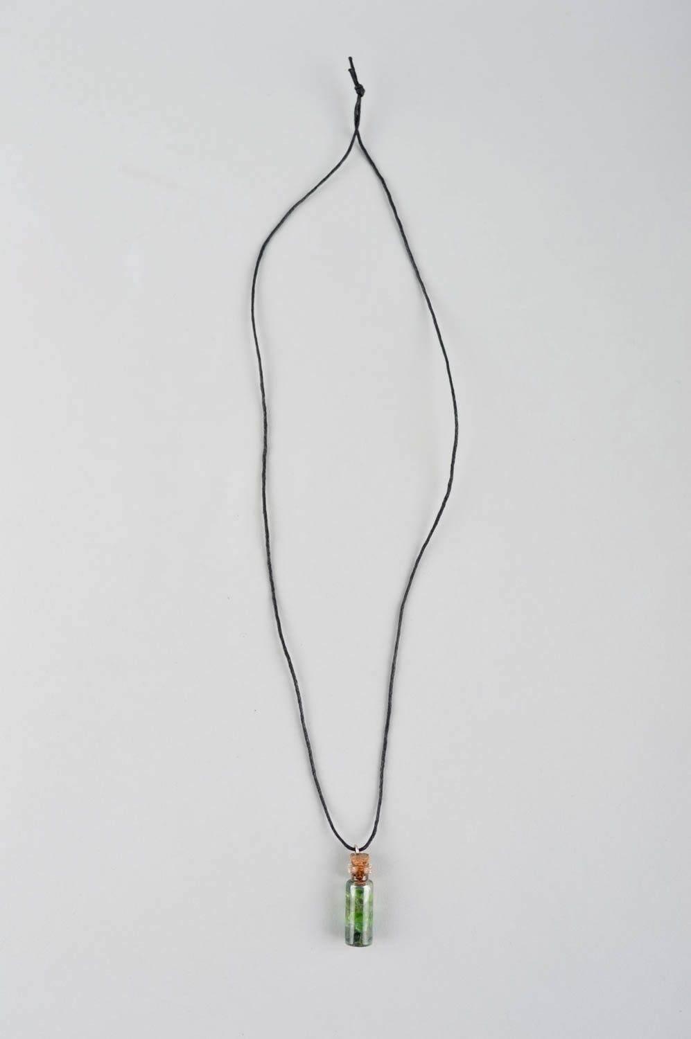 Handmade pendant necklace glass vial charm womens necklace unique jewelry photo 2