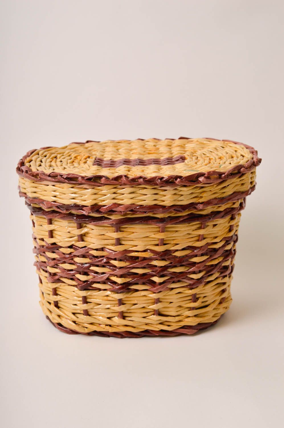 Handmade wicker basket home organizer jewelry box stylish home decor ideas photo 3