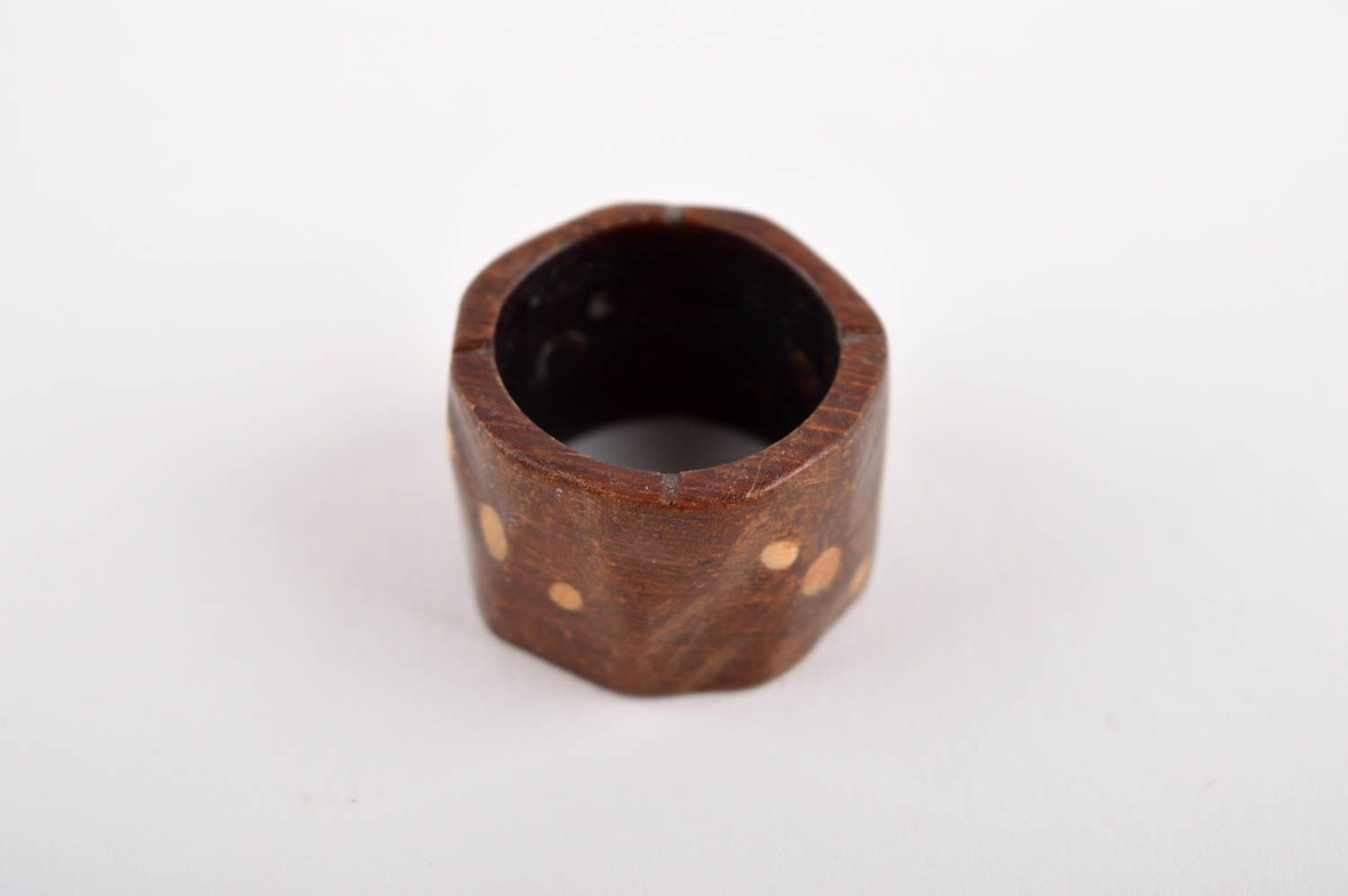 Авторское кольцо ручной работы стильное кольцо из дерева украшение из дерева фото 2