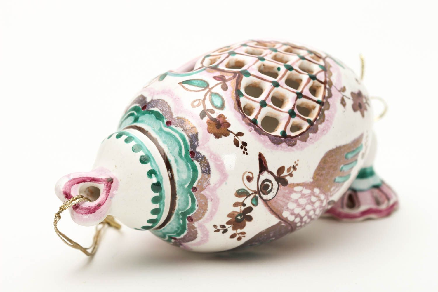 Campana artesanal con huevo decoración de hogar pintada regalo original foto 2