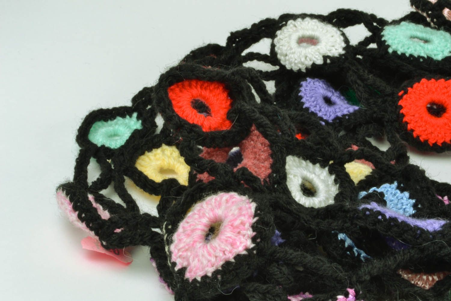 Colourful crochet scarf  photo 4