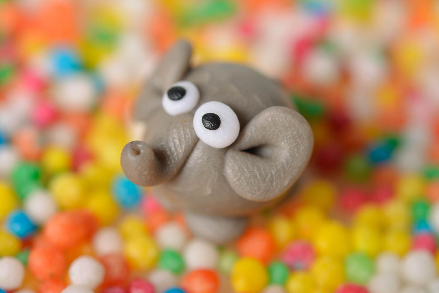 Handmade Dekoration Figur Spielzeug Elefant Haus Deko aus Polymerton schön foto 1