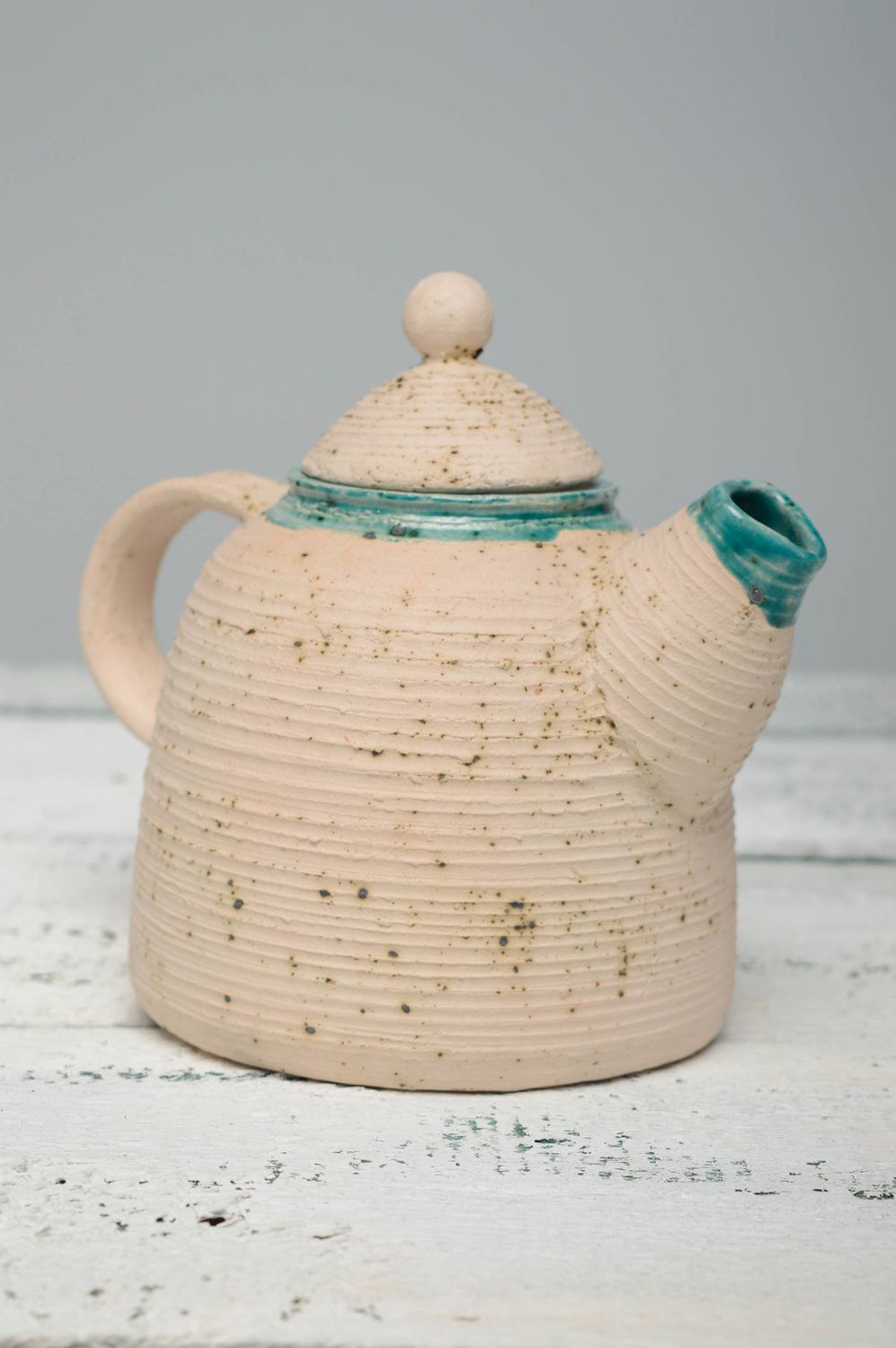 Large handmade ceramic teapot photo 5