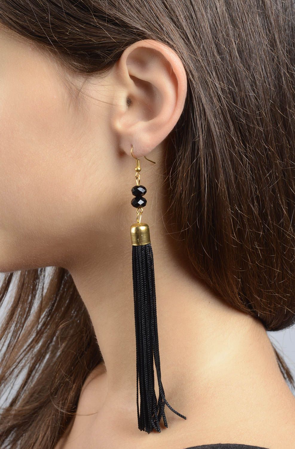 Handmade jewelry long earrings dangling earrings fashion accessories gift ideas photo 5