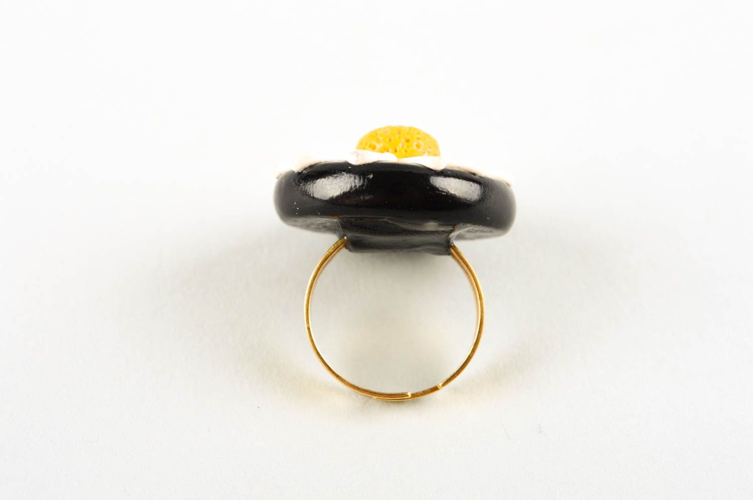Anillo de arcilla polimérica artesanal regalo original anillo para mujer foto 4