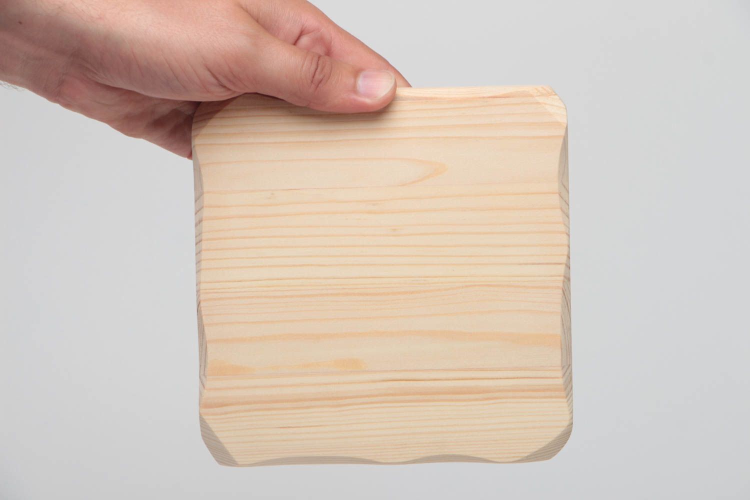 Planche carrée en bois de pin pour serviettage ou peinture faite main décor photo 5