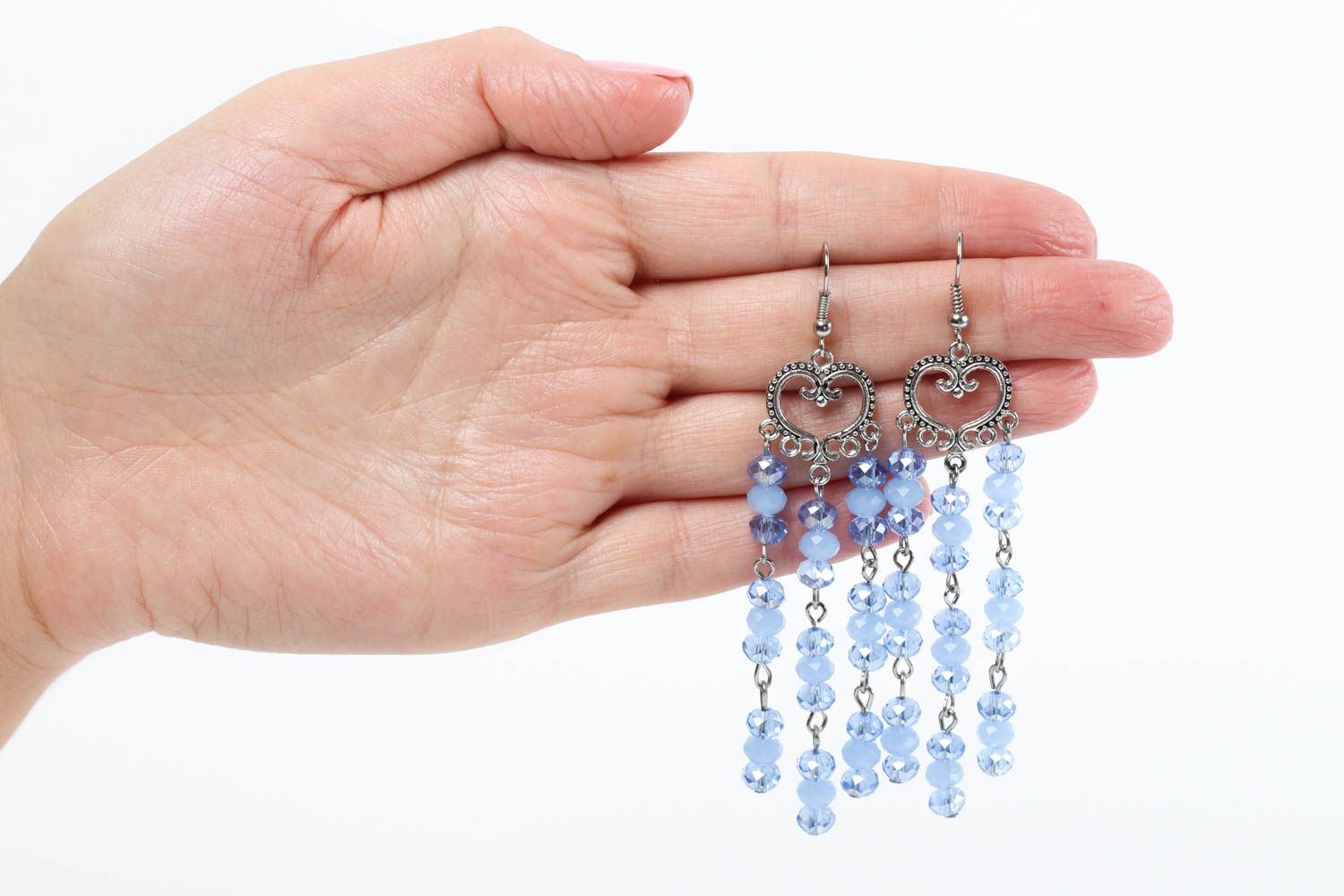 Damen Ohrringe handmade Designer Schmuck lange Ohrringe Accessoires für Frauen foto 5