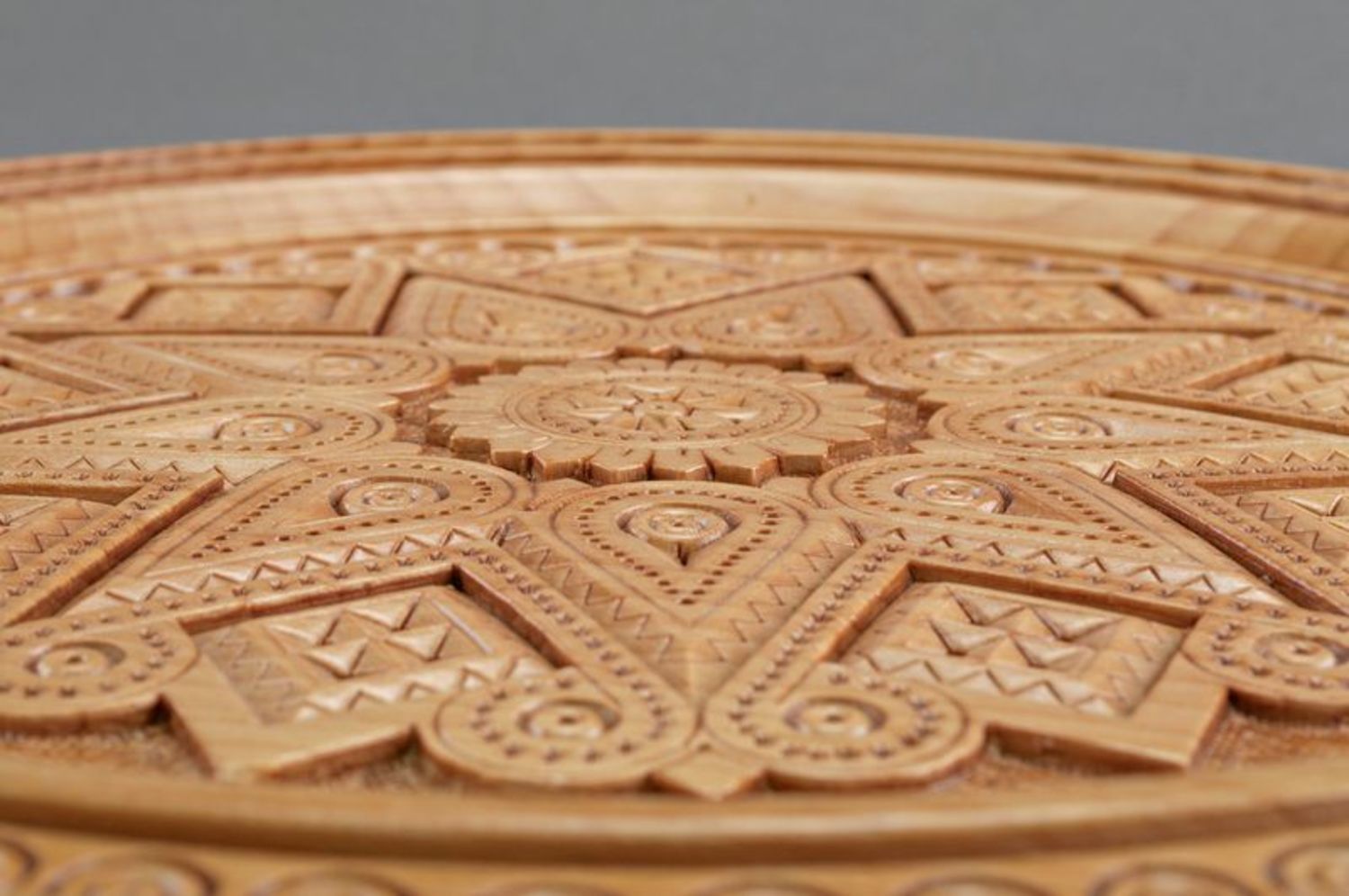 Carved wooden plate photo 3