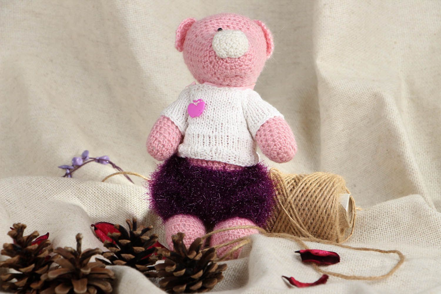 Crocheted toy Pig photo 5