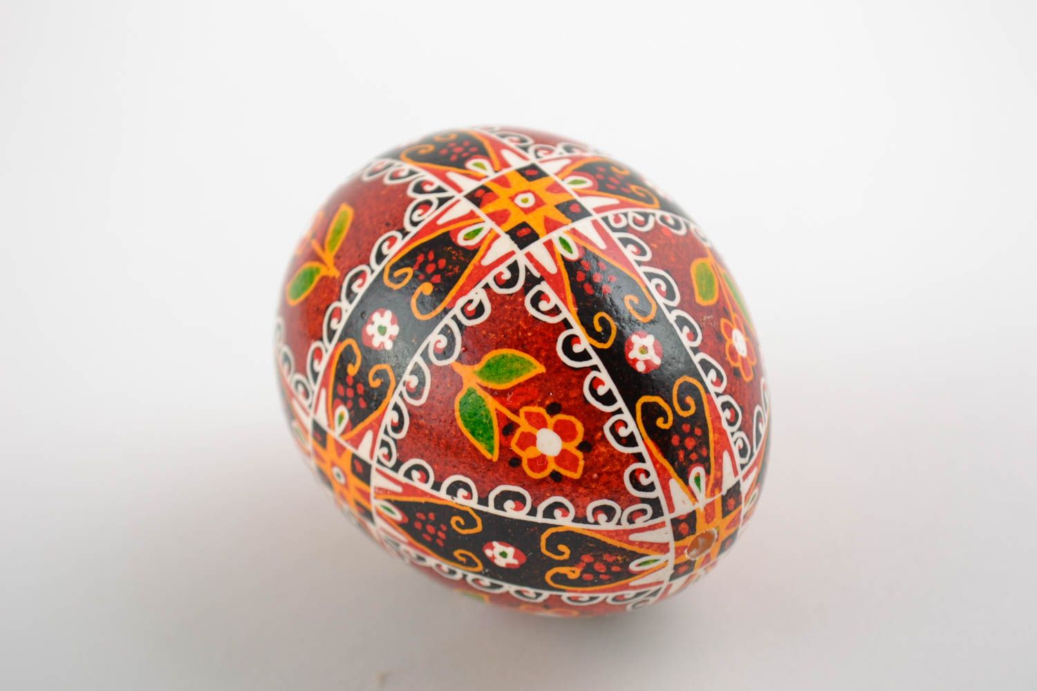 Easter egg painted with acrylics beautiful handmade chicken hollow egg pysanka photo 3
