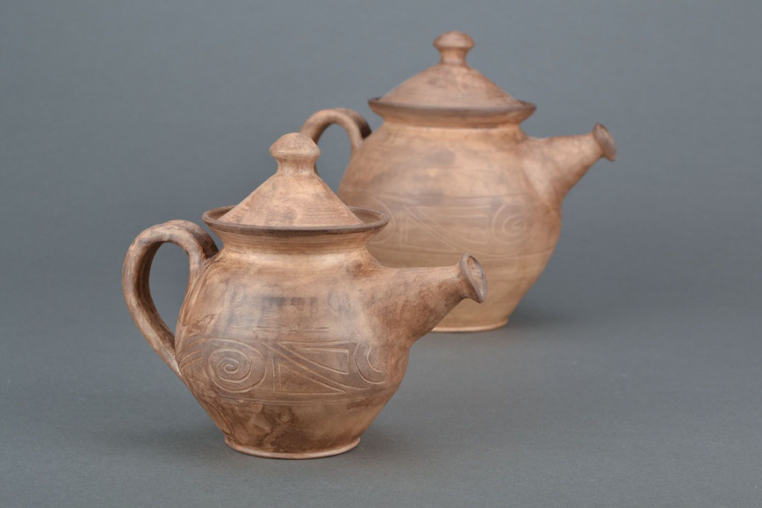 Beige Teekanne aus Keramik foto 1