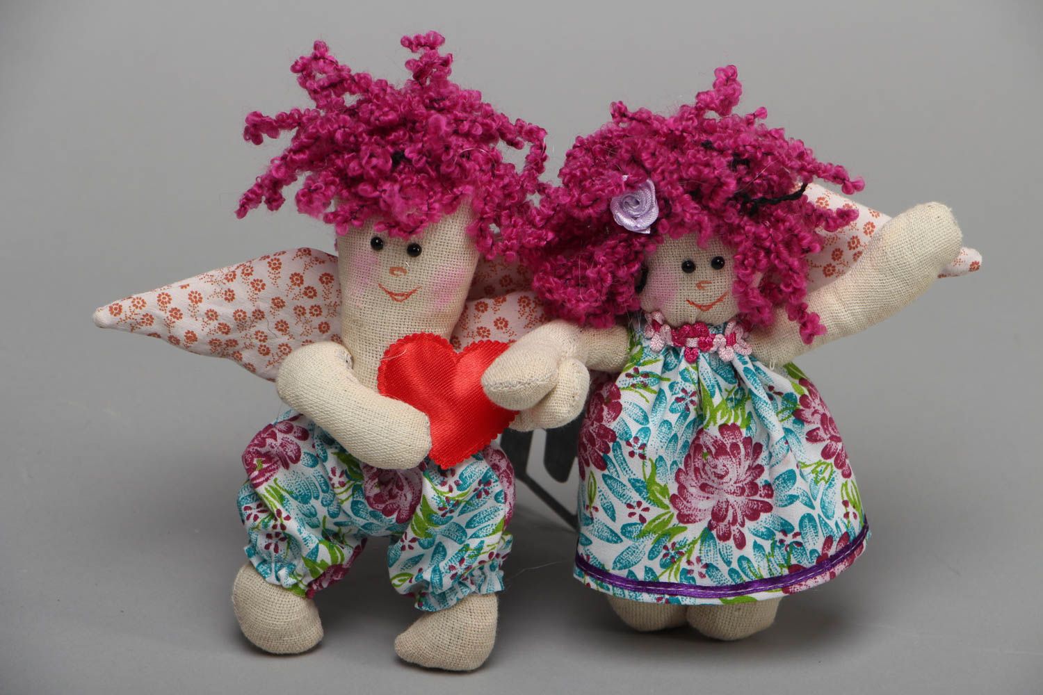 Handmade soft toys Angels with Curly Hair photo 1