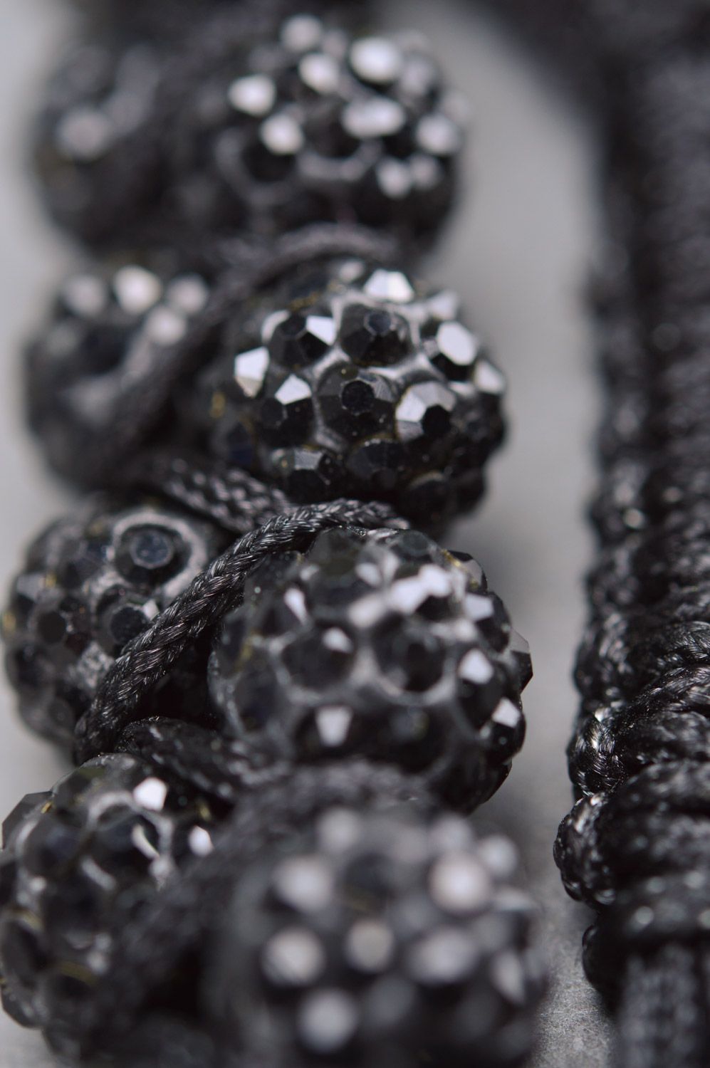 Festive designer handmade woven bead bracelet of black color for women photo 4