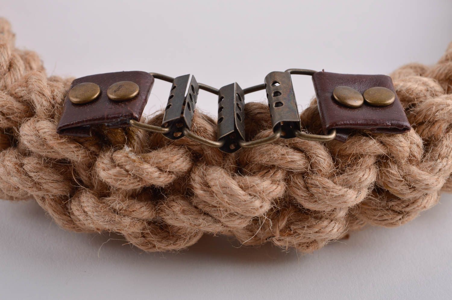 Collar para mujer artesanal de cuerdas natural regalo original accesorio de moda foto 3