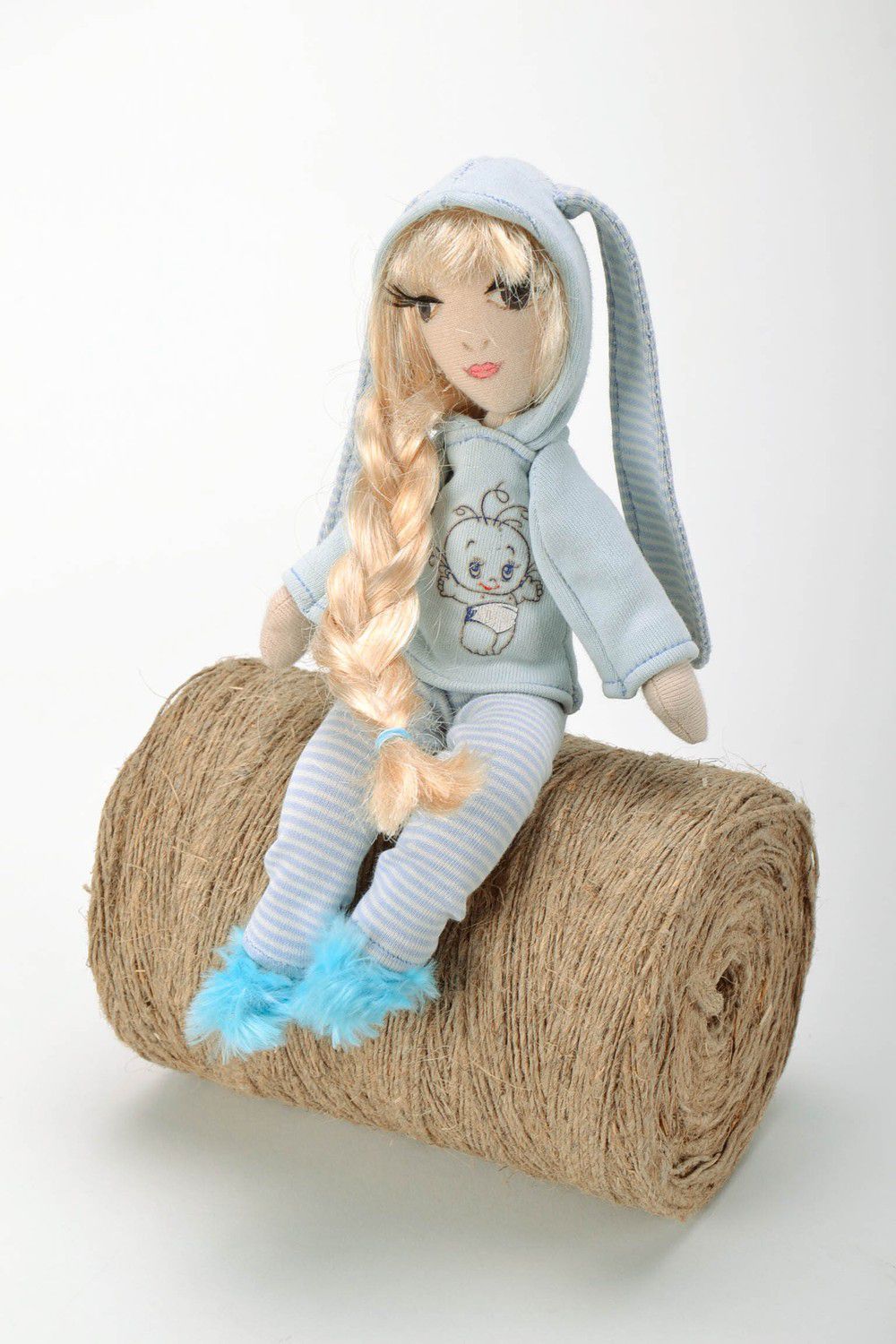 Мягкая кукла Девочка в пижаме фото 2