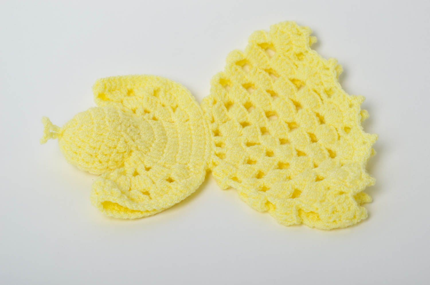 Handmade Deko Anhänger gelbes Spielzeug Engel Wohn Accessoire gehäkelt  foto 5
