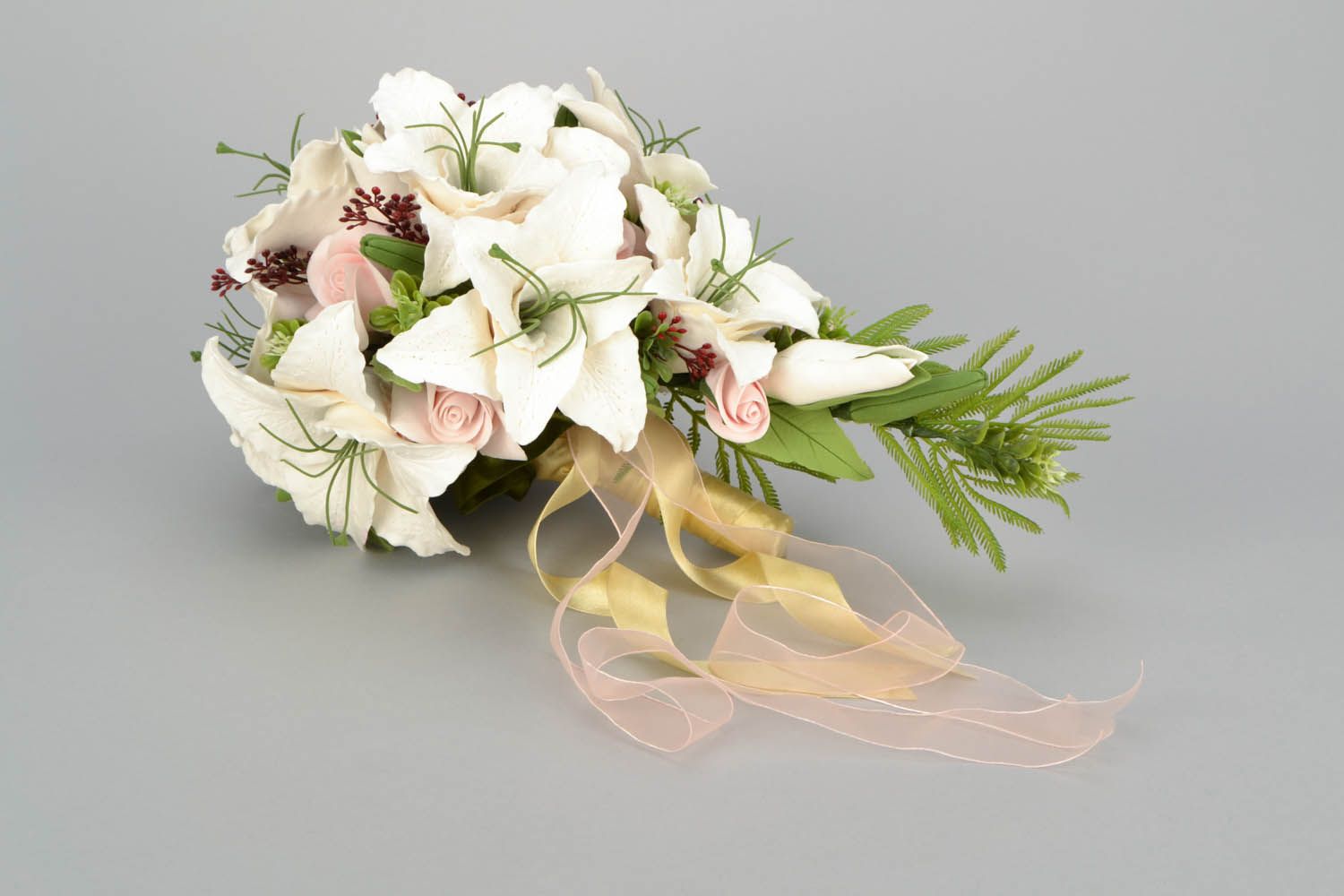 Bouquet with artificial flowers photo 3