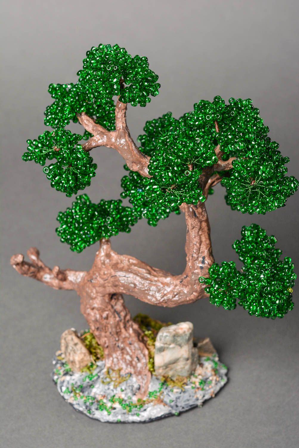 Künstlicher Baum handgefertigt Tischdeko Idee Kunststoff Pflanze originell foto 3