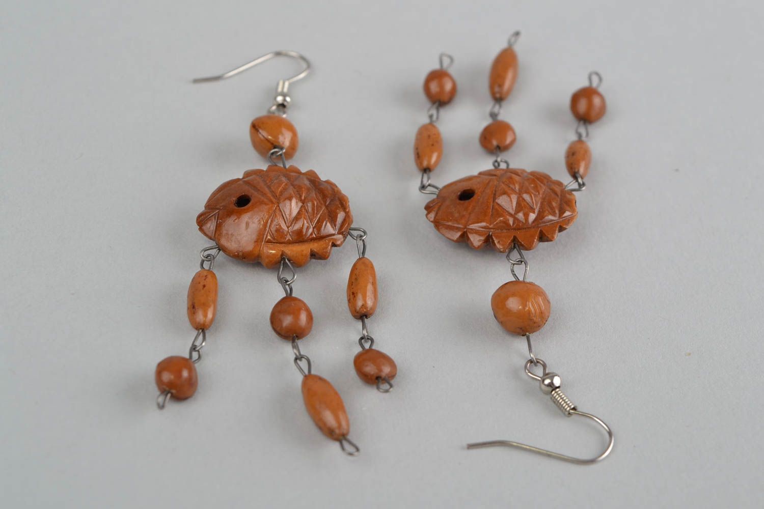 Unusual handmade earrings botanical jewelry fashion accessories for girls photo 5