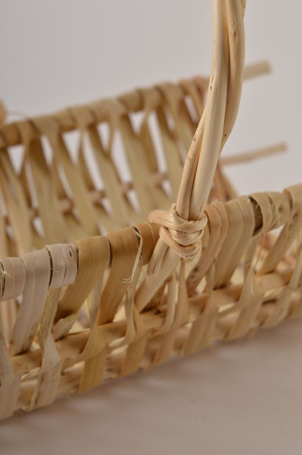 Handmade designer woven basket unusual present for woman interior element photo 5