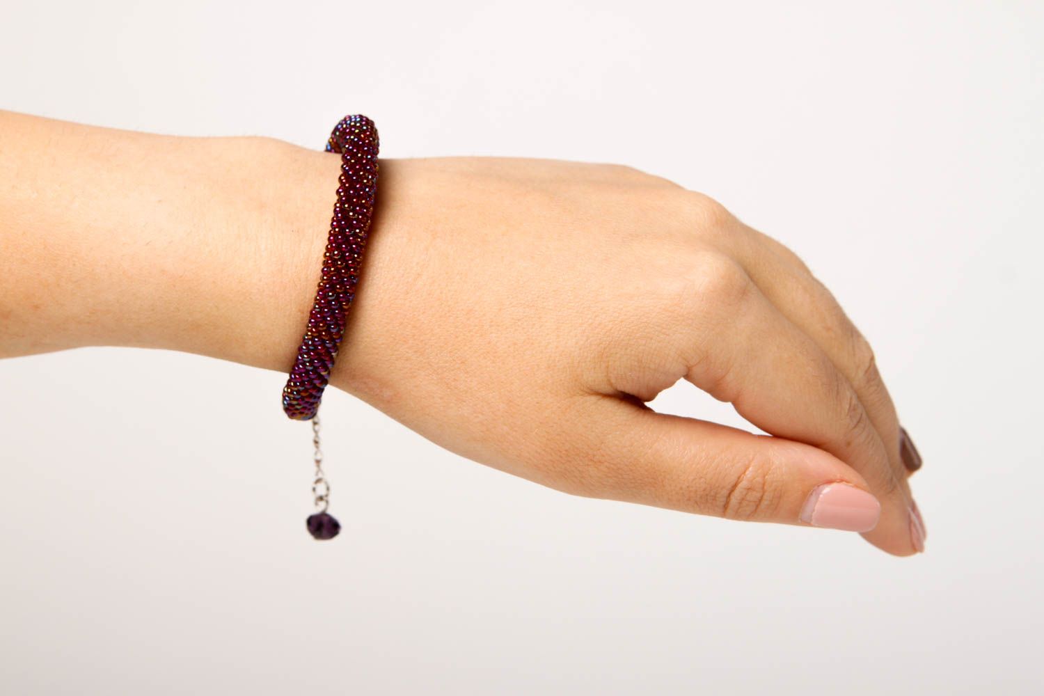 Bracelet perles rocaille Bijou fait main fourniture de métal Accessoire femme photo 2