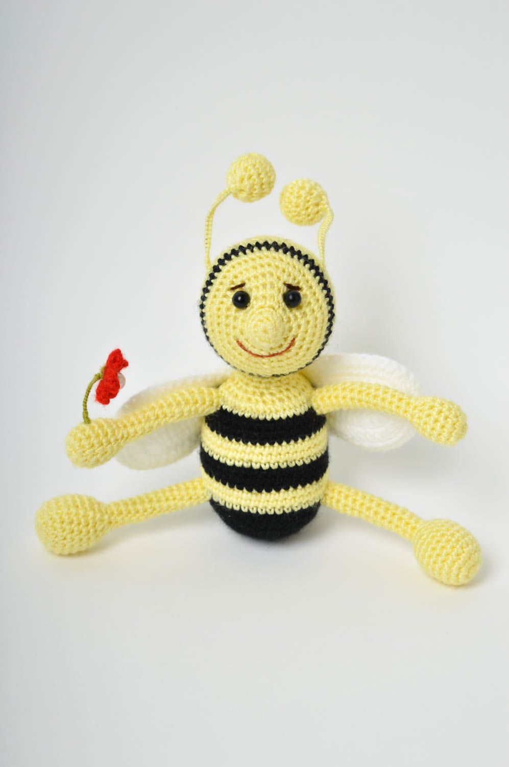 Мягкая игрушка ручной работы игрушка пчелка крючком игрушка авторская кукла фото 2