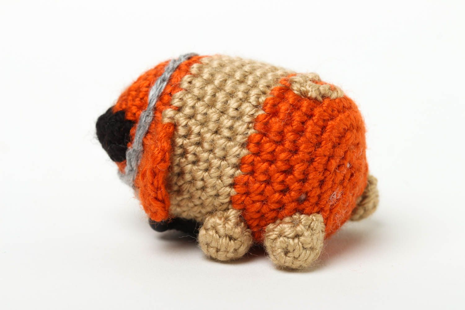 Handmade beautiful textile toy unusual crocheted toy stylish cute dog photo 4