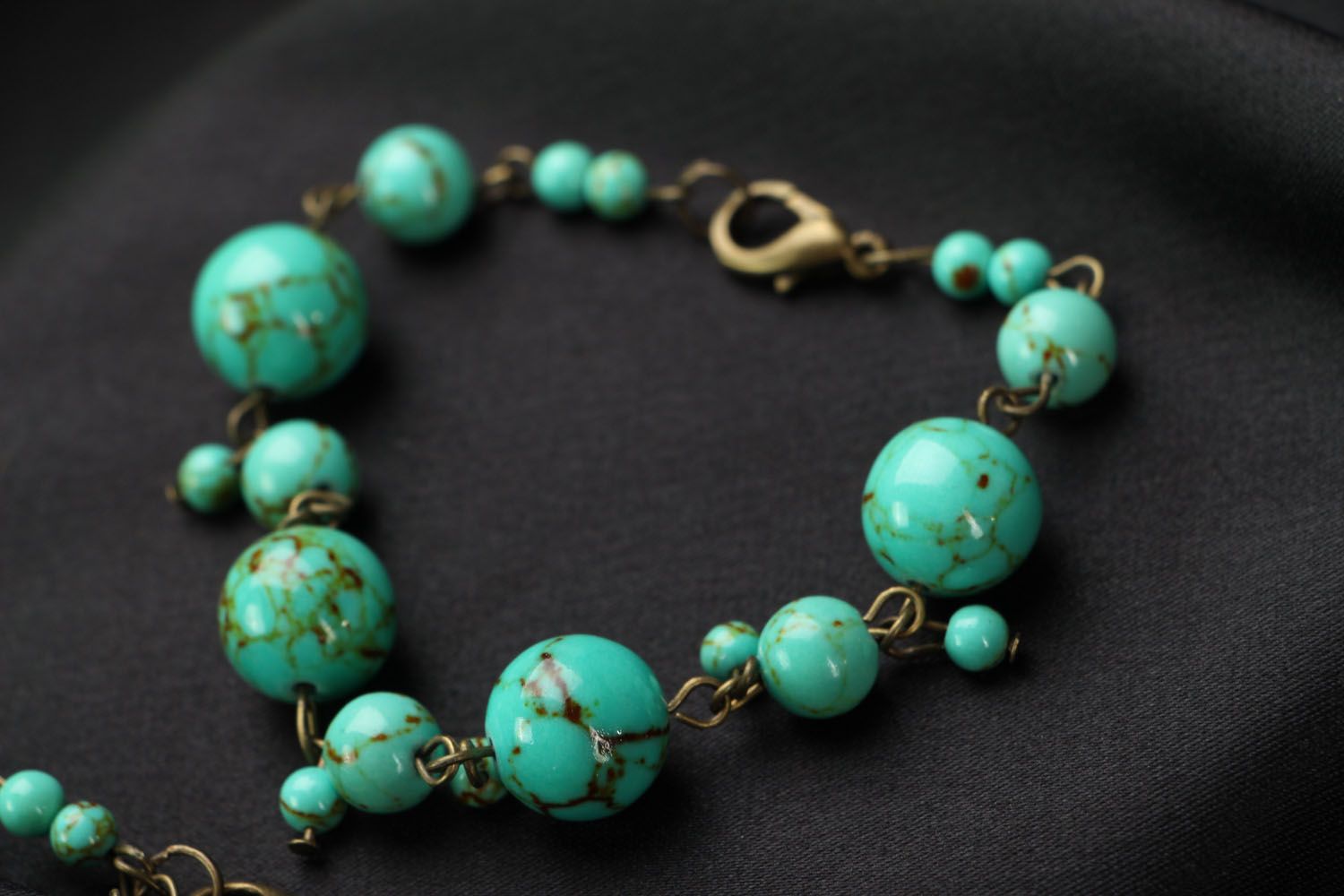 Turquoise jewelry set photo 3