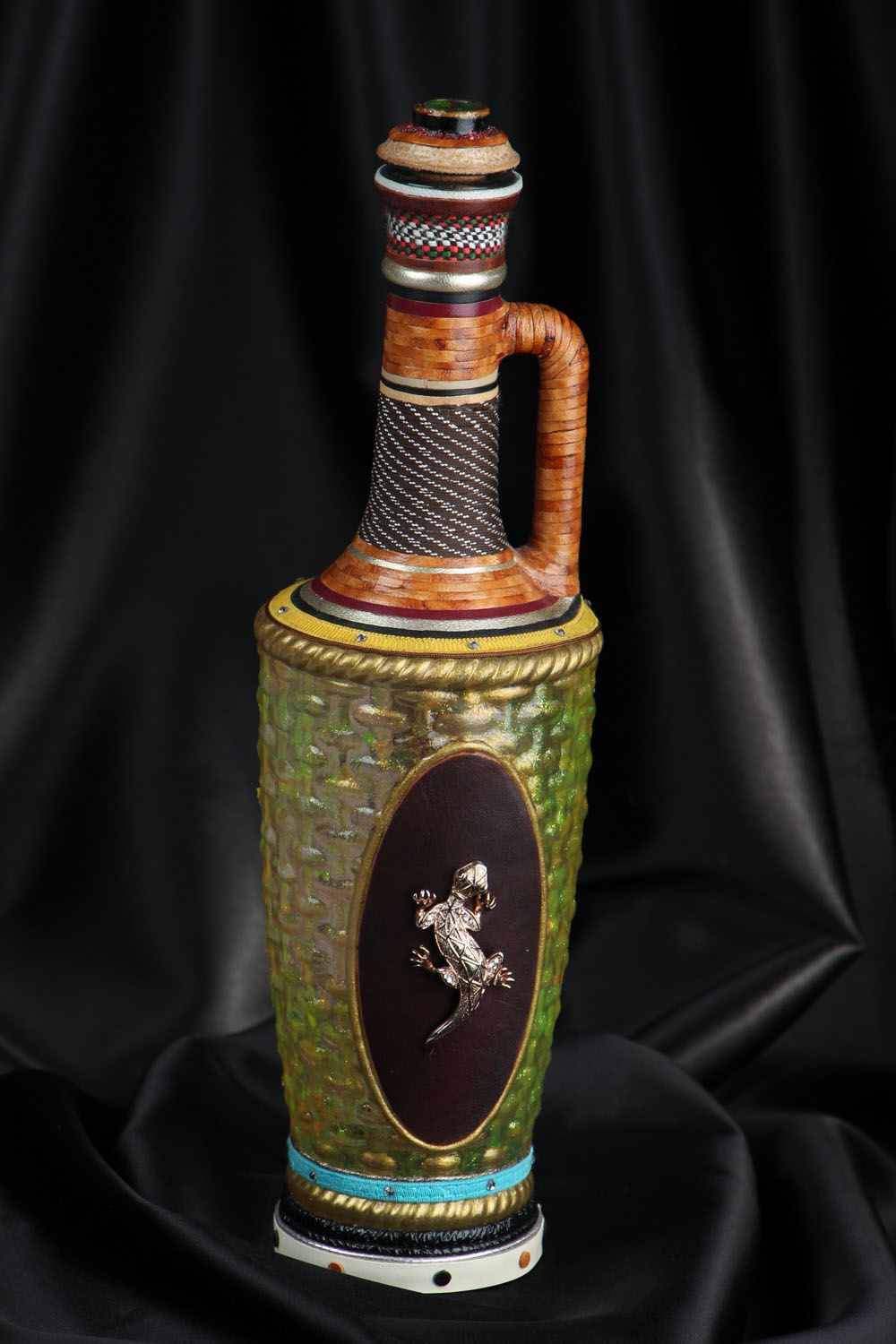 Decorative handmade bottle photo 5