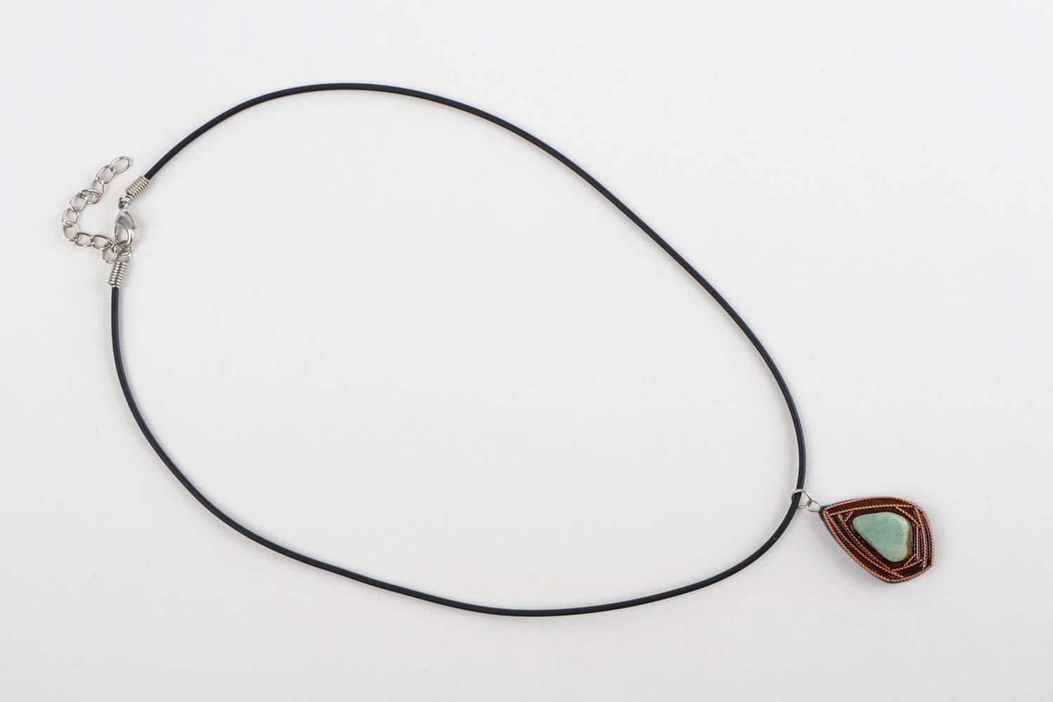 Handmade jewelry necklace designer unique wooden eco-friendly pendant for woman photo 4