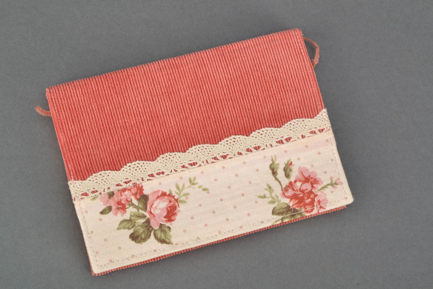 Handmade Notizbuch mit Blumen aus Karton  foto 3
