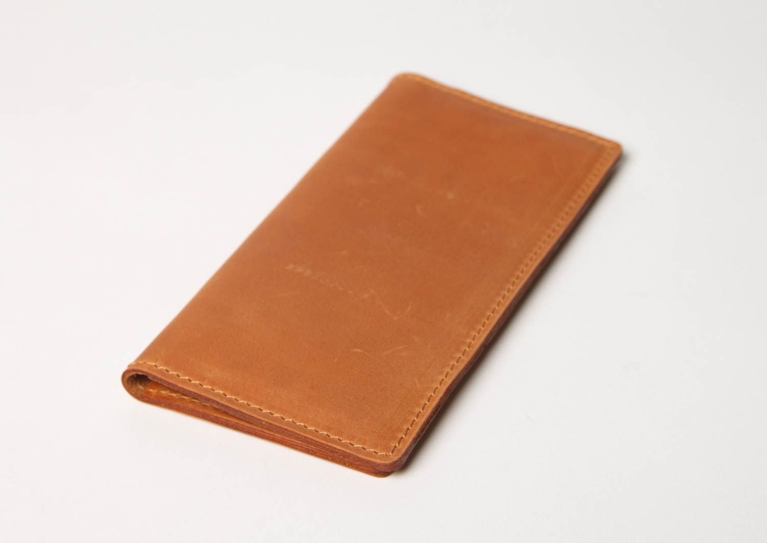 Handmade designer leather wallet unusual male purse stylish leather purse photo 2