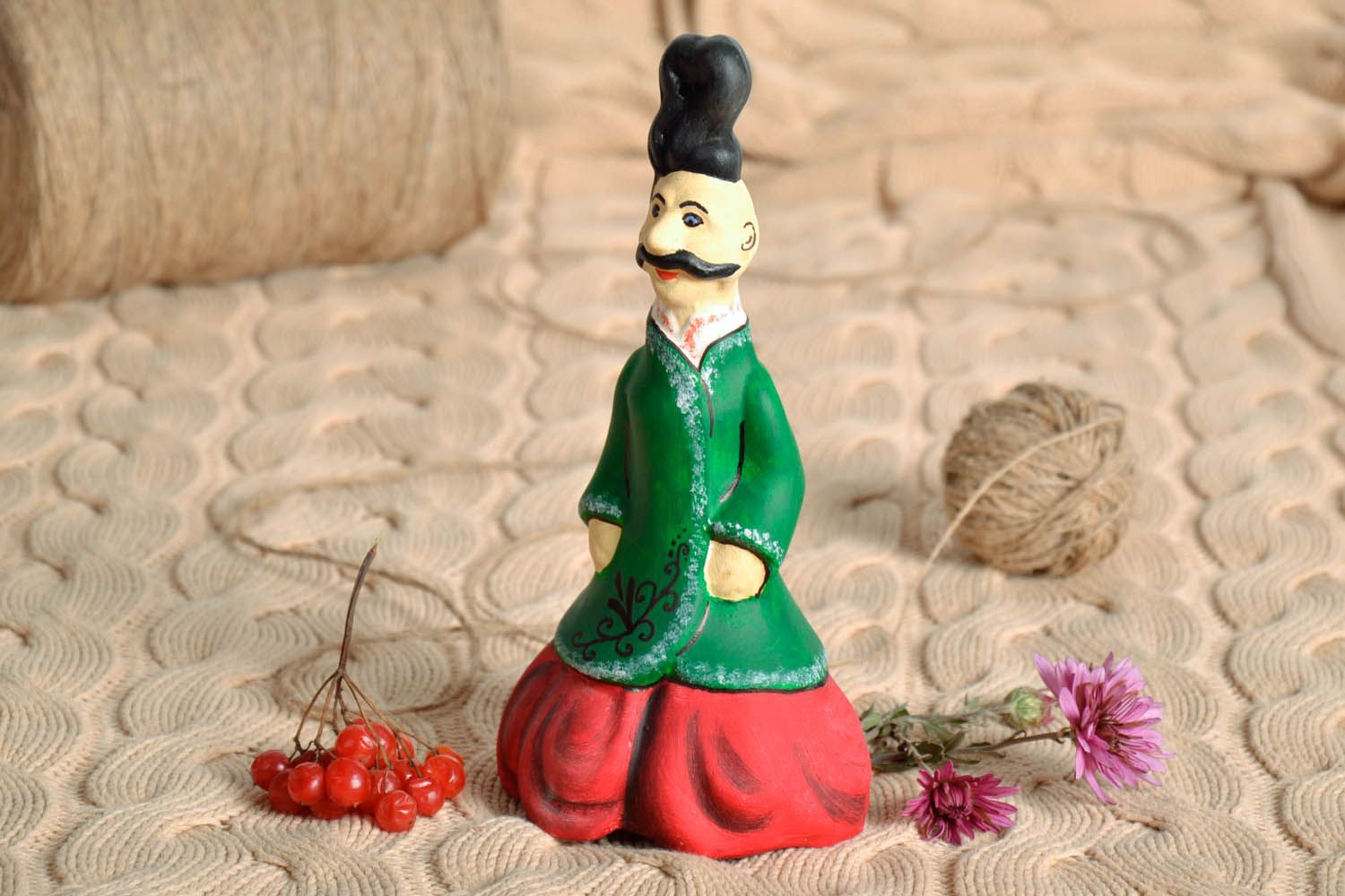 Handmade ceramic figure Cossack photo 1