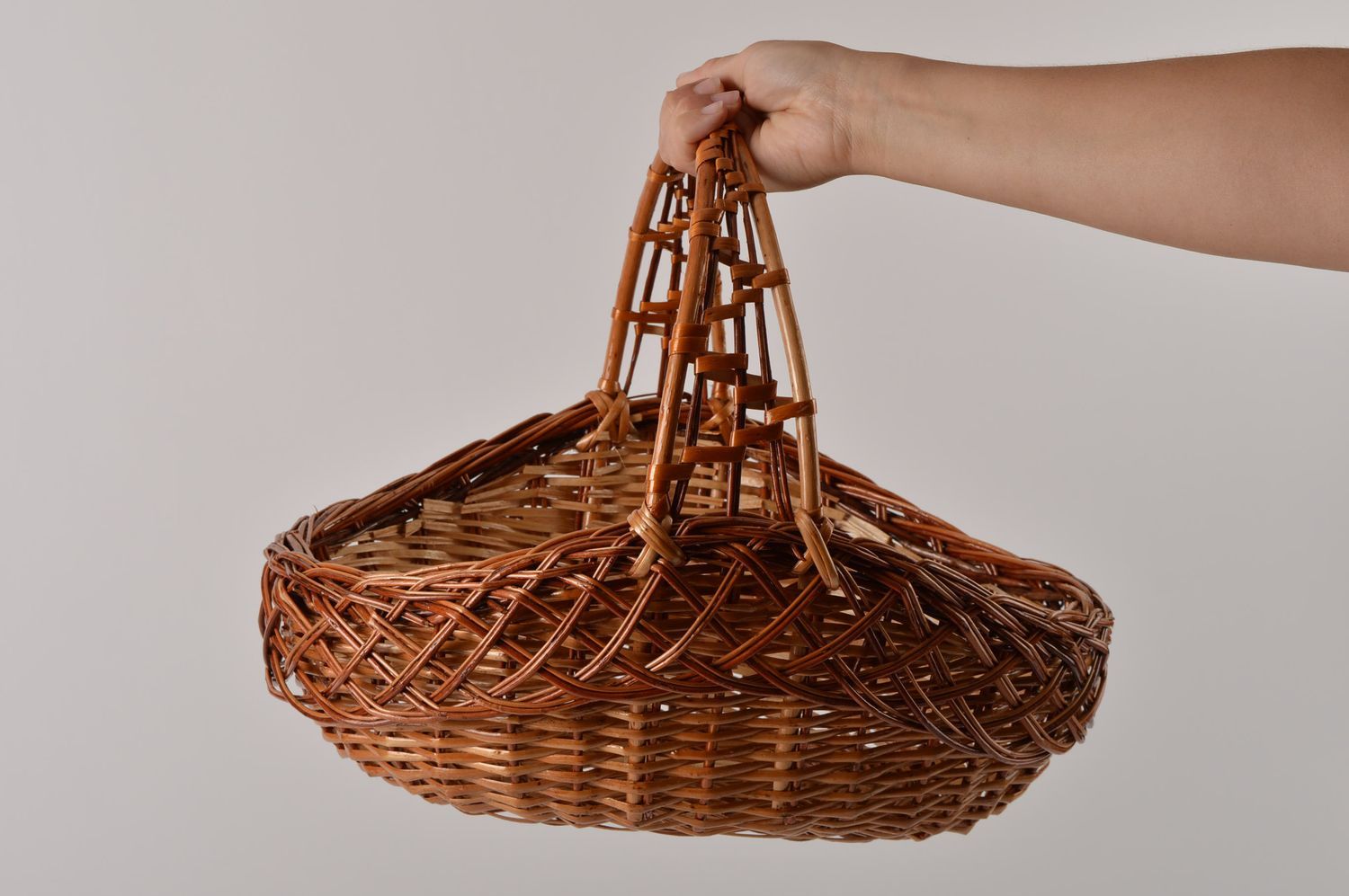 Handmade woven decorative basket cute basket for small items interior basket photo 2