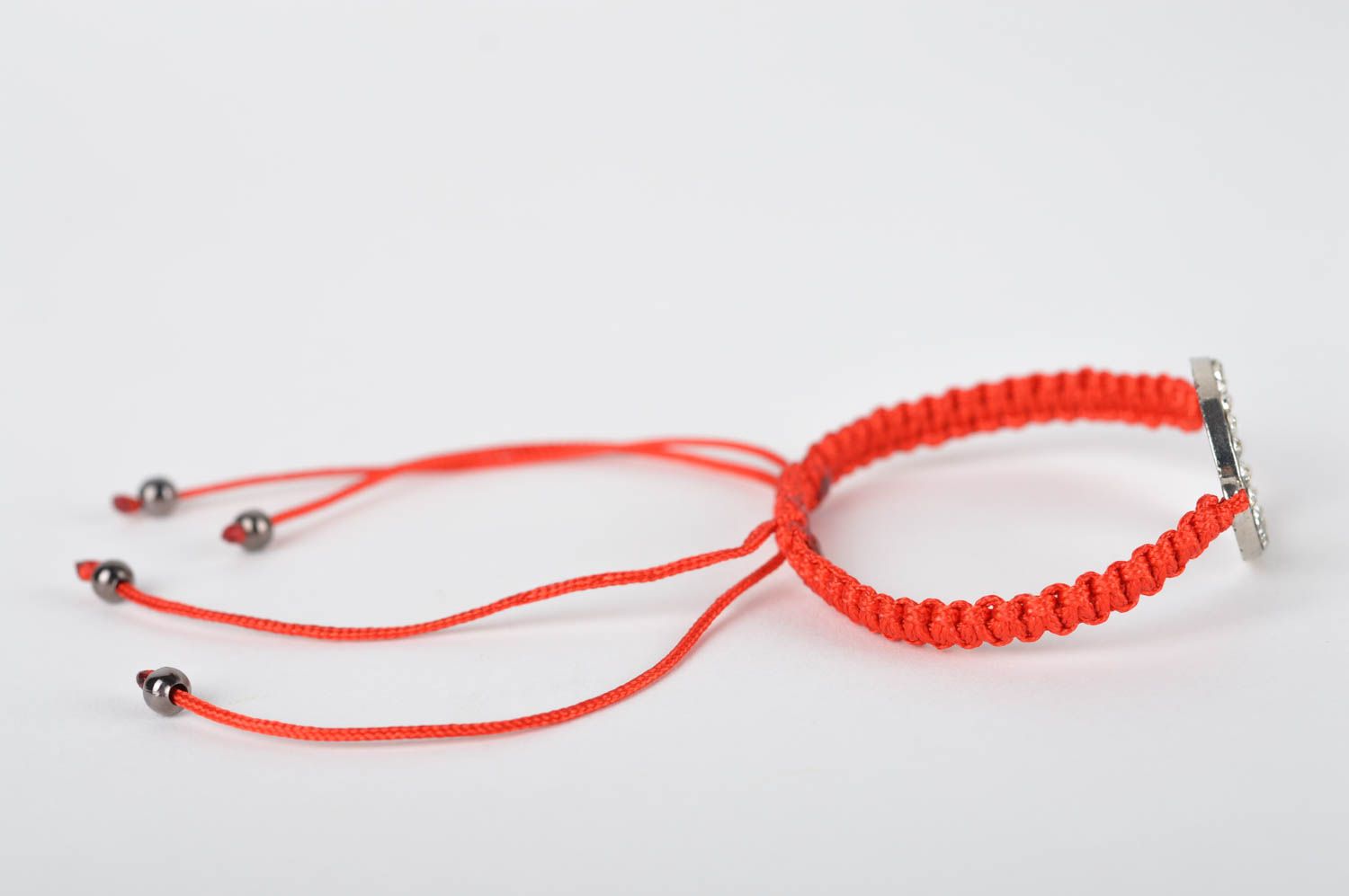 Handmade Schmuck Damen Armband Accessoire für Frauen rotes Armband ausgefallen foto 4