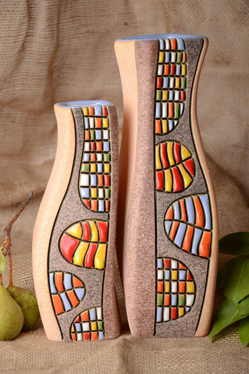 Floreros de cerámica hechos a mano decoración de casa regalos originales foto 1