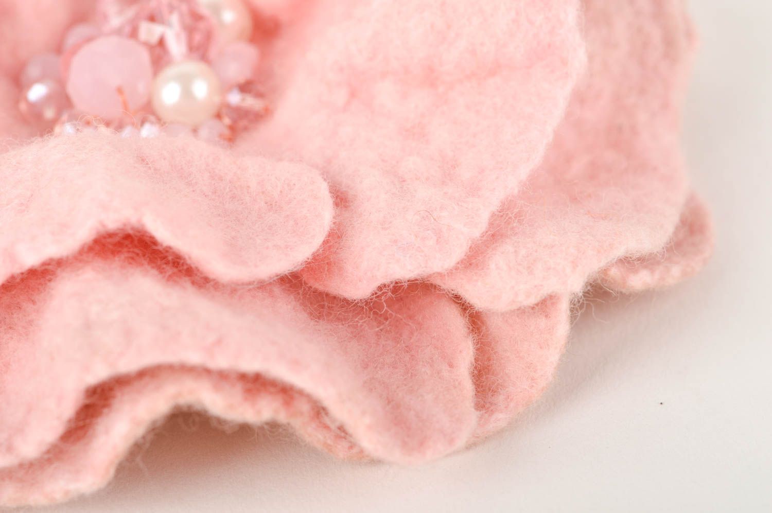 Handmade Brosche Modeschmuck Haarschmuck Blumen Geschenk für Frauen rosa elegant foto 4