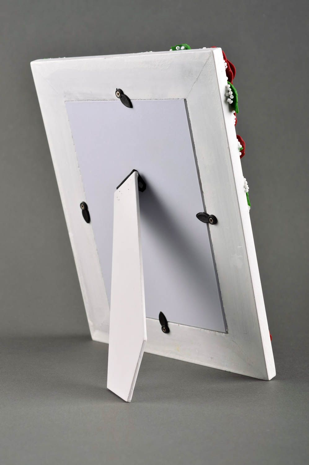Фоторамка ручной работы рамка для фото белая деревянная фоторамка с лепкой фото 2