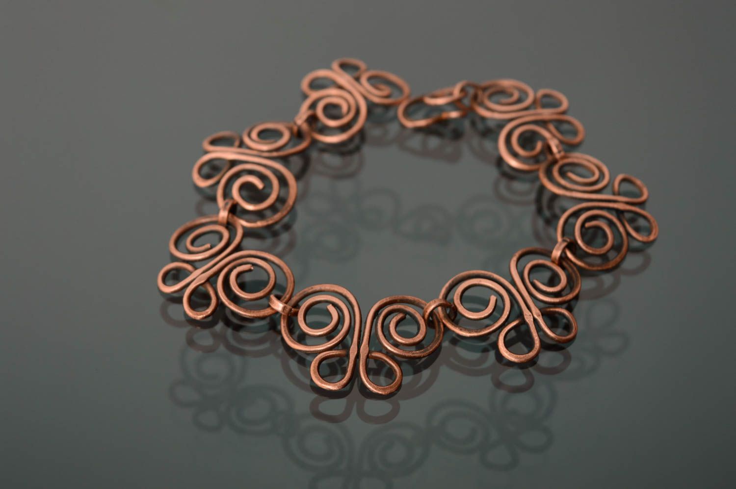 Wire wrap copper bracelet Butterfly photo 1