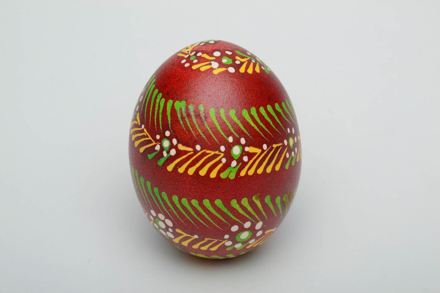 Handmade painted egg in Lemkiv style photo 2