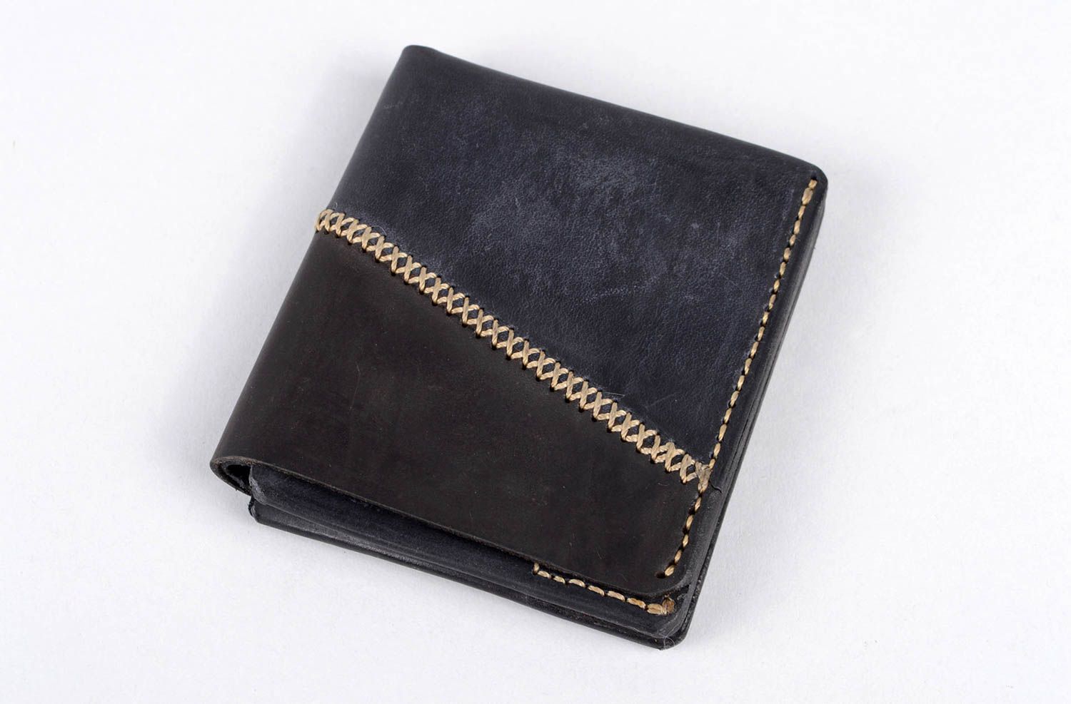 Designer accessory for men handmade leather purse unusual interesting present photo 1