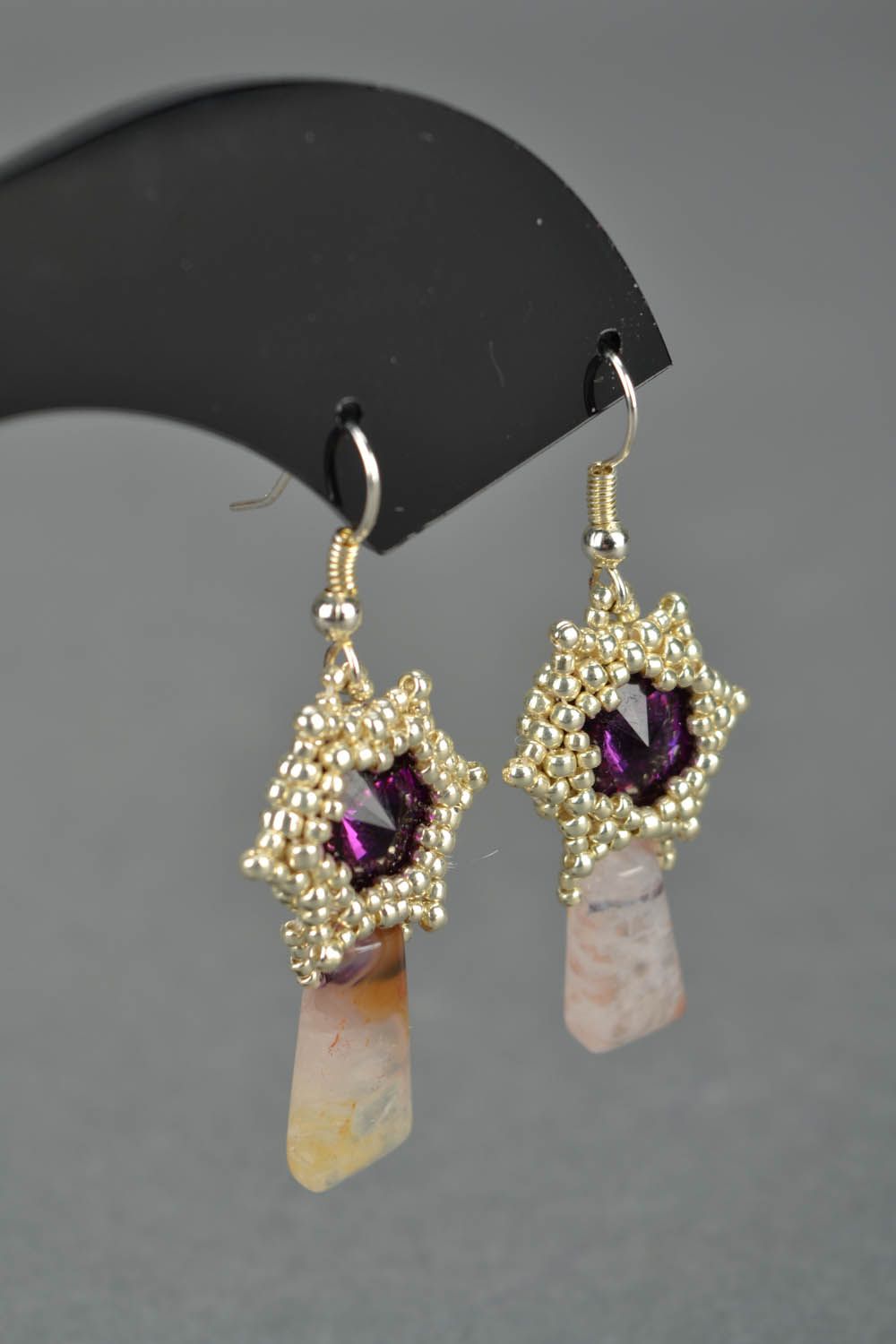 Long pendant earrings Violet Aroma photo 1