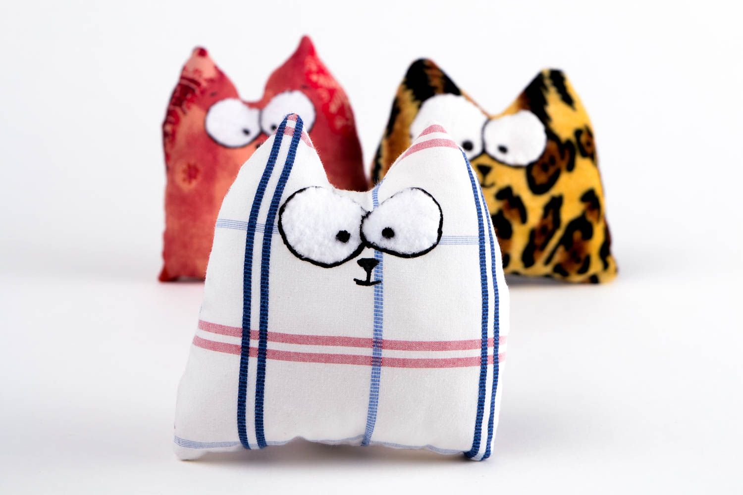 Handmade Kuscheltier Stoff Stofftier Katze Geschenk für Kind Kinder Spielzeug  foto 5