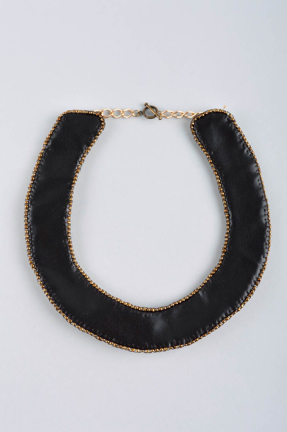 Handmade Damen Collier Schmuck Halskette Leder Schmuck Accessoires für Frauen  foto 4