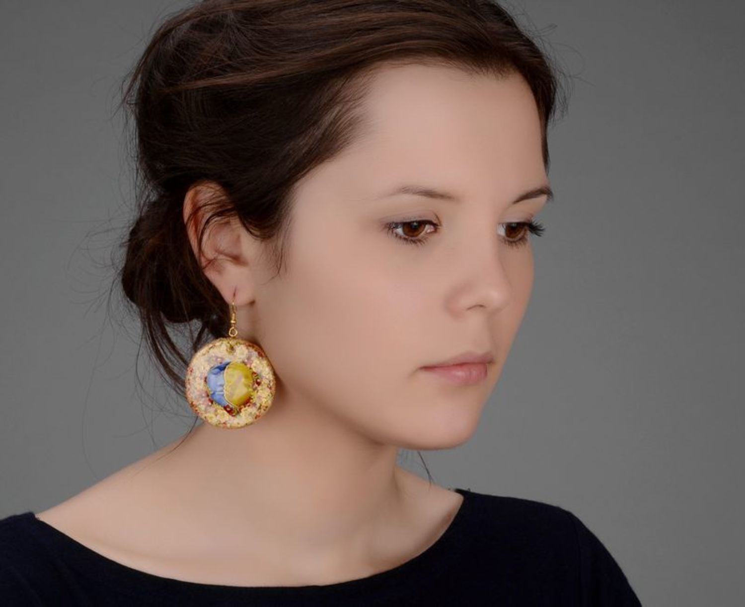 Earrings Ukrainian Yin Yang photo 4