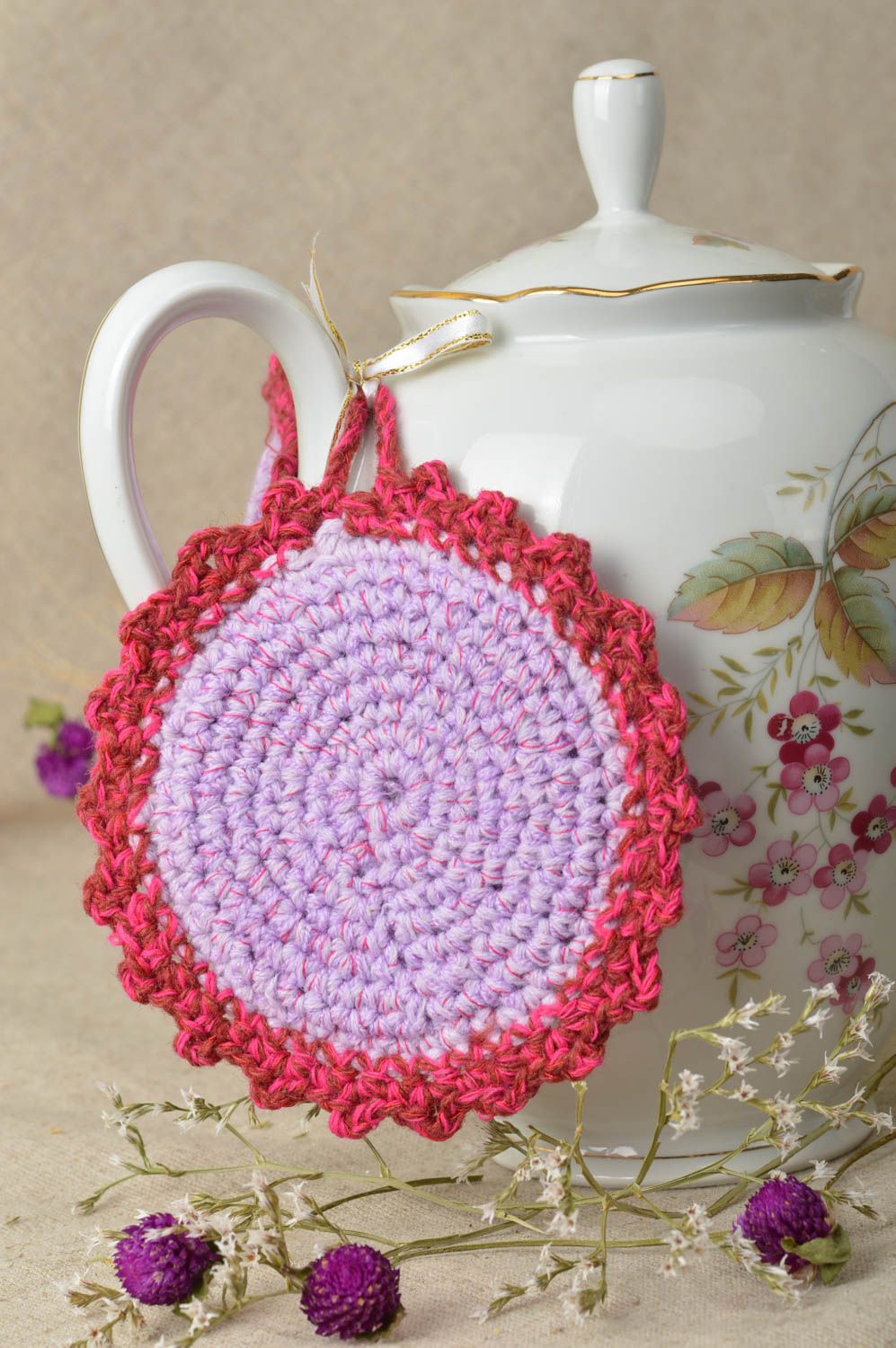 Unusual handmade crochet potholder home textiles crochet ideas pot holder photo 1