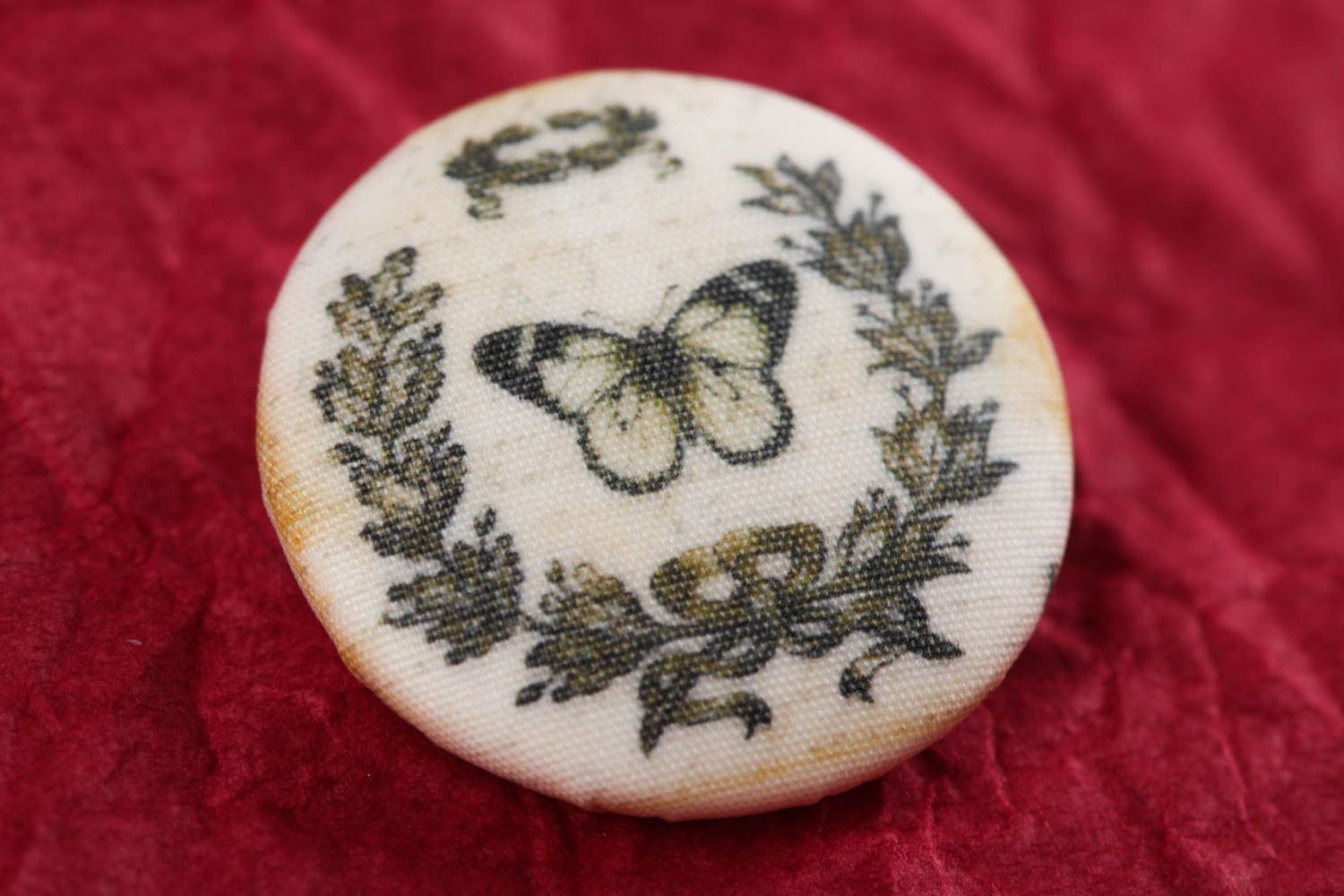 Botón bonito hecho a mano accesorio de ropa botón para manualidades Mariposa foto 1